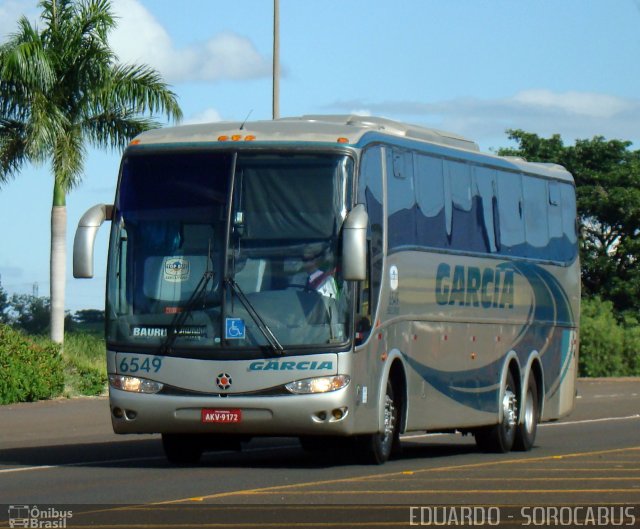 Viação Garcia 6549 na cidade de Cambará, Paraná, Brasil, por EDUARDO - SOROCABUS. Número da foto: #1736613.
