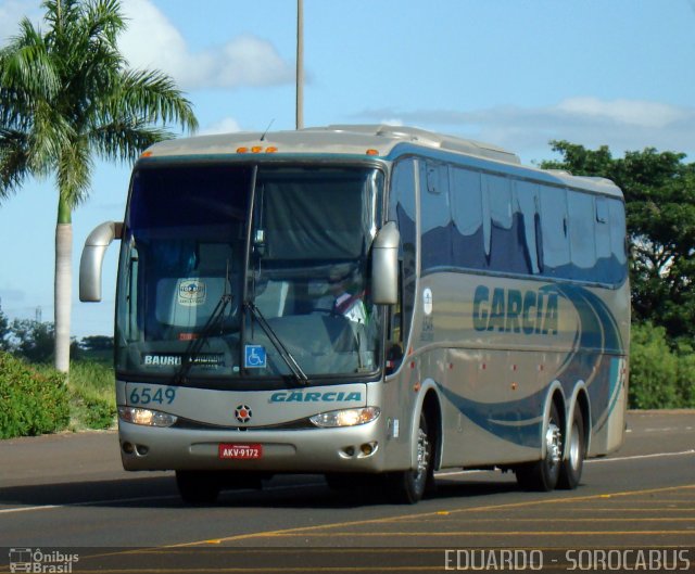 Viação Garcia 6549 na cidade de Cambará, Paraná, Brasil, por EDUARDO - SOROCABUS. ID da foto: 1736613.