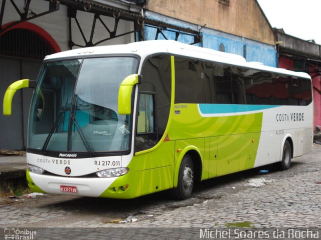 Costa Verde Transportes RJ 217.011 na cidade de Rio de Janeiro, Rio de Janeiro, Brasil, por Michel Soares da Rocha. ID da foto: 1736919.