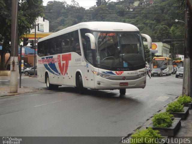 Viação Teresópolis RJ 203.072 na cidade de Teresópolis, Rio de Janeiro, Brasil, por Gabriel Cardoso Lopes. Número da foto: #1735261.