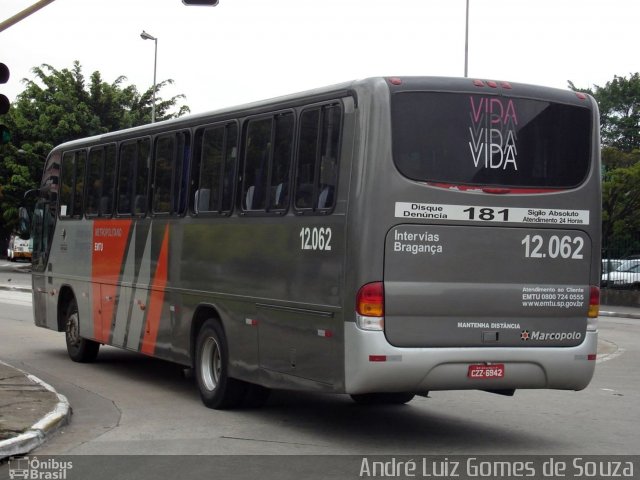 Auto Viação Bragança Metropolitana > Viação Raposo Tavares 12.062 na cidade de São Paulo, São Paulo, Brasil, por André Luiz Gomes de Souza. ID da foto: 1738670.