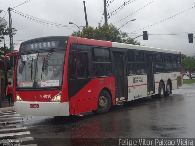 Nova Aliança  4 > Empresa de Transportes Novo Horizonte 4 4816 na cidade de São Paulo, São Paulo, Brasil, por Felipe Vitor Paixão Vieira. Número da foto: #1737477.