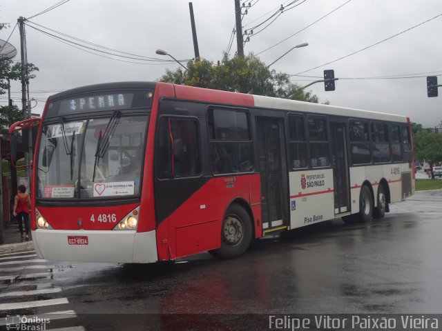 Nova Aliança  4 > Empresa de Transportes Novo Horizonte 4 4816 na cidade de São Paulo, São Paulo, Brasil, por Felipe Vitor Paixão Vieira. ID da foto: 1737477.