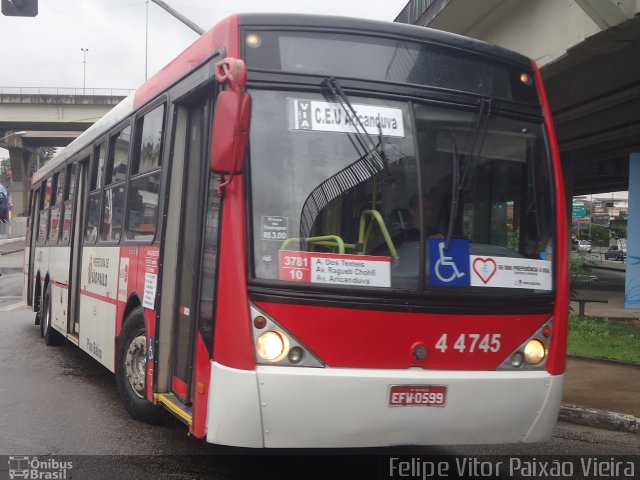 Nova Aliança  4 > Empresa de Transportes Novo Horizonte 4 4745 na cidade de São Paulo, São Paulo, Brasil, por Felipe Vitor Paixão Vieira. Número da foto: #1737453.