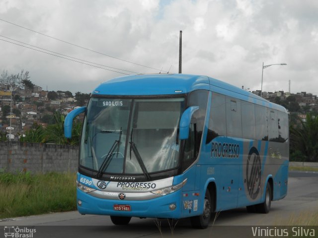 Auto Viação Progresso 6590 na cidade de Recife, Pernambuco, Brasil, por Vinicius Silva. Número da foto: #1739915.