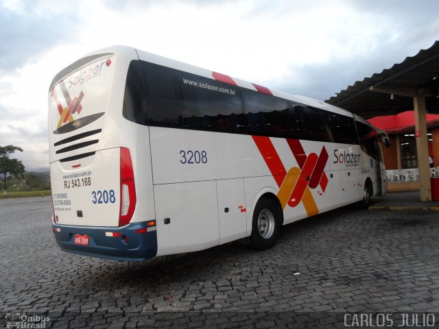 Solazer Transportes e Turismo 3208 na cidade de Casimiro de Abreu, Rio de Janeiro, Brasil, por Carlos Julio. Número da foto: #1706345.