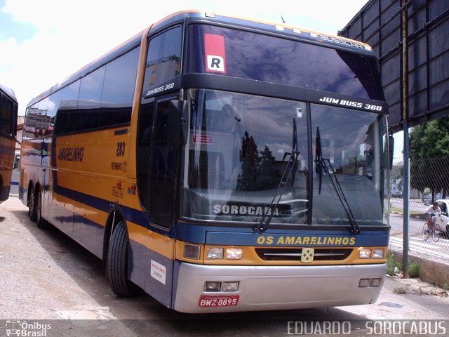 Expresso Amarelinho 283 na cidade de Sorocaba, São Paulo, Brasil, por EDUARDO - SOROCABUS. ID da foto: 1706875.