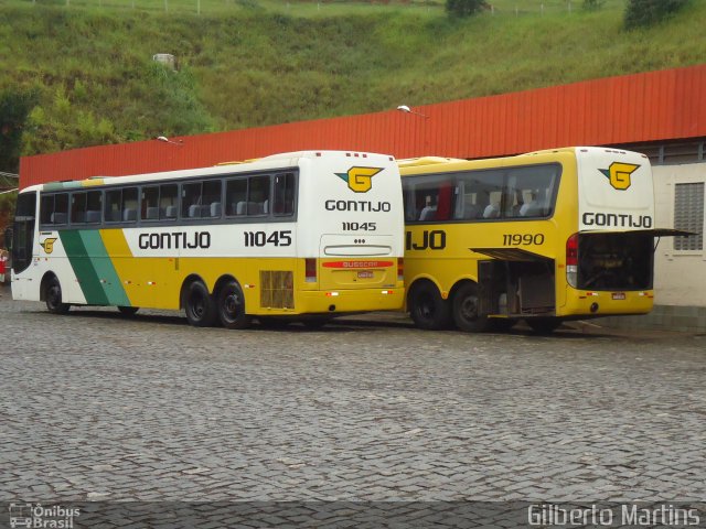 Empresa Gontijo de Transportes 11045 na cidade de Manhuaçu, Minas Gerais, Brasil, por Gilberto Martins. ID da foto: 1708061.