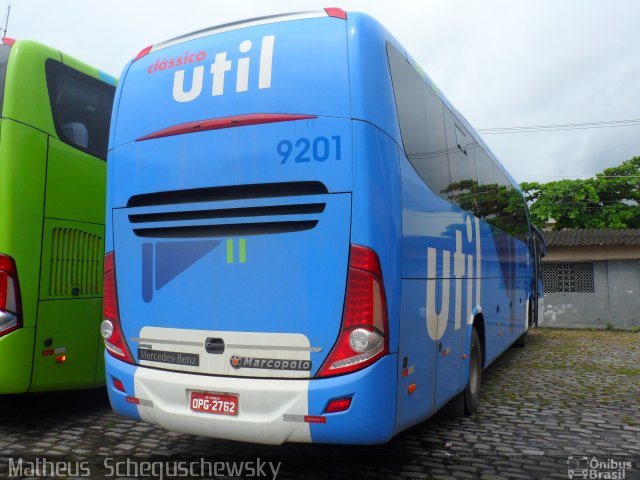 UTIL - União Transporte Interestadual de Luxo 9201 na cidade de São Vicente, São Paulo, Brasil, por Matheus  Scheguschewsky. Número da foto: #1706050.