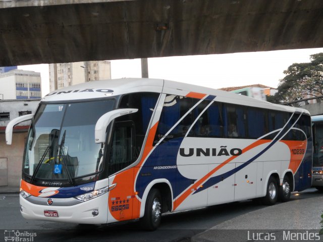 Expresso União 10233 na cidade de Belo Horizonte, Minas Gerais, Brasil, por Lucas  Mendes. Número da foto: #1744481.