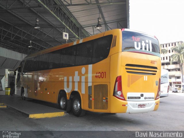 UTIL - União Transporte Interestadual de Luxo 4001 na cidade de Conselheiro Lafaiete, Minas Gerais, Brasil, por Davi Nascimento. Número da foto: #1743801.