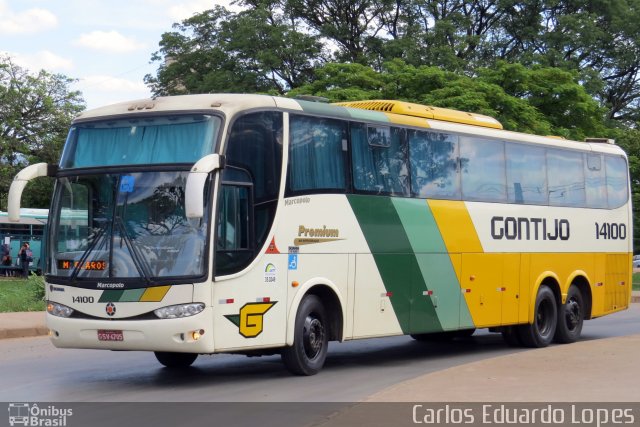 Empresa Gontijo de Transportes 14100 na cidade de Montes Claros, Minas Gerais, Brasil, por Carlos Eduardo Lopes. ID da foto: 1744680.