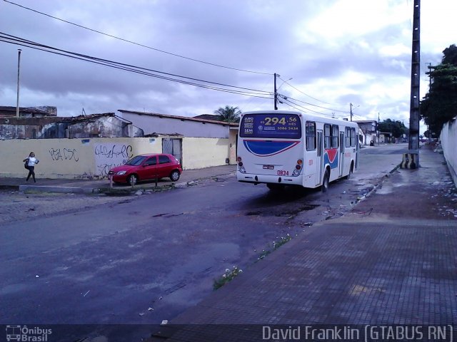 Reunidas Transportes Urbanos 0834 na cidade de Natal, Rio Grande do Norte, Brasil, por David Franklin. Número da foto: #1743157.