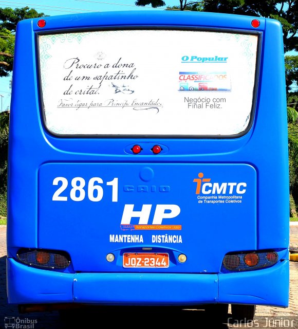 HP Transportes Coletivos 2861 na cidade de Goiânia, Goiás, Brasil, por Carlos Júnior. Número da foto: #1744285.