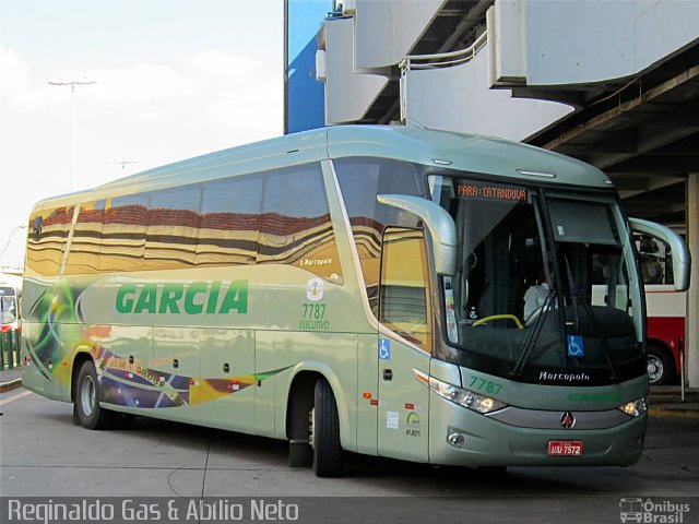 Viação Garcia 7787 na cidade de São José do Rio Preto, São Paulo, Brasil, por Reginaldo Gas. ID da foto: 1746036.