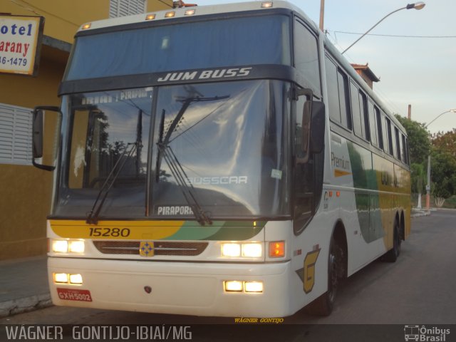 Empresa Gontijo de Transportes 15280 na cidade de Ibiaí, Minas Gerais, Brasil, por Wagner Gontijo Várzea da Palma-mg. Número da foto: #1748684.