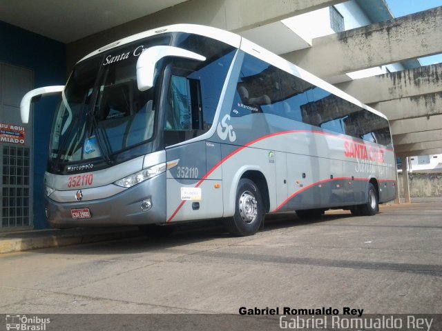 Viação Santa Cruz 352110 na cidade de Carmo do Rio Claro, Minas Gerais, Brasil, por Gabriel Romualdo Rey . Número da foto: #1748818.