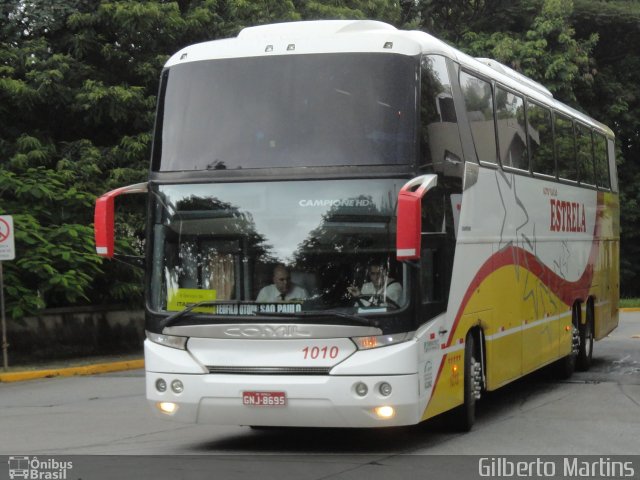 Auto Viação Estrela 1010 na cidade de São Paulo, São Paulo, Brasil, por Gilberto Martins. Número da foto: #1747520.