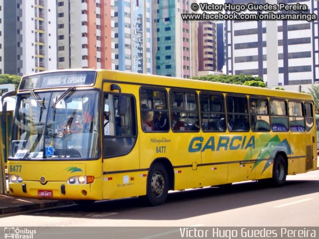 Viação Garcia 6477 na cidade de Maringá, Paraná, Brasil, por Victor Hugo Guedes Pereira. ID da foto: 1749140.