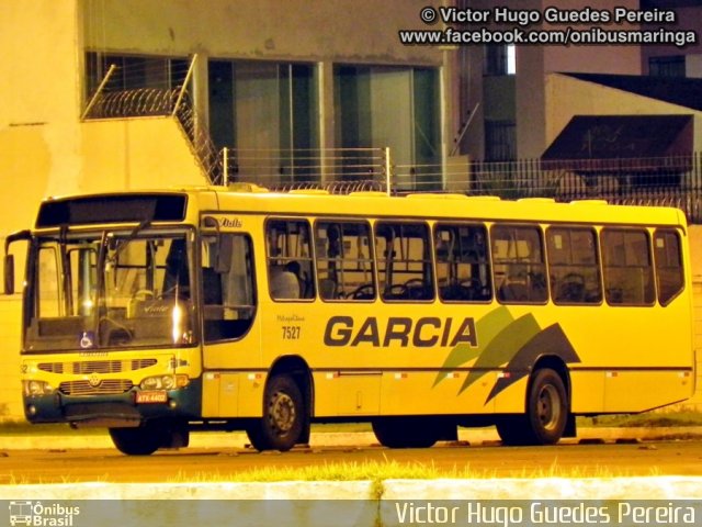 Viação Garcia 7527 na cidade de Maringá, Paraná, Brasil, por Victor Hugo Guedes Pereira. ID da foto: 1749975.