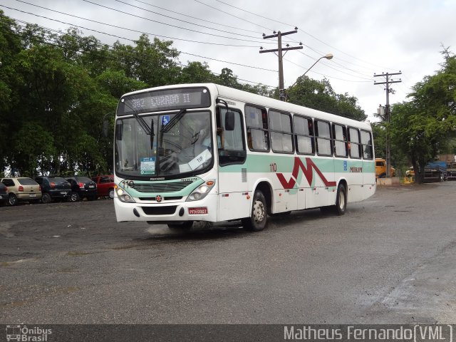 Viação Mirim 110 na cidade de Recife, Pernambuco, Brasil, por Matheus Fernando. ID da foto: 1750806.