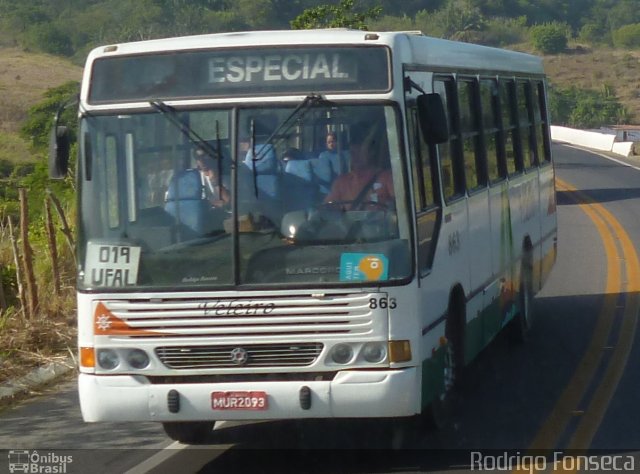 Auto Viação Veleiro 863 na cidade de Satuba, Alagoas, Brasil, por Rodrigo Fonseca. ID da foto: 1753432.