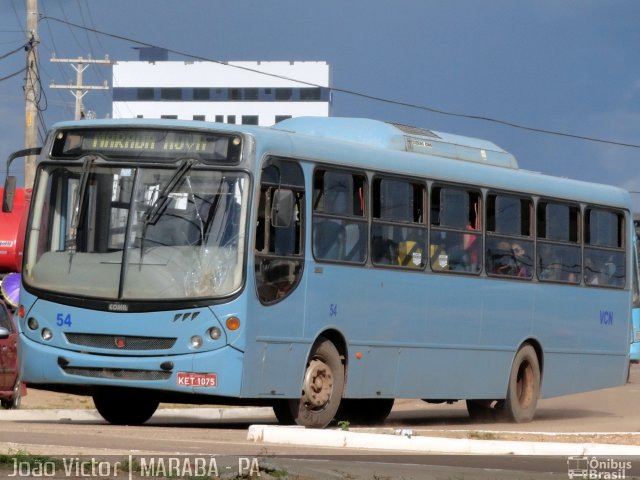 Viação Cidade Nova 54 na cidade de Marabá, Pará, Brasil, por João Victor. ID da foto: 1753426.