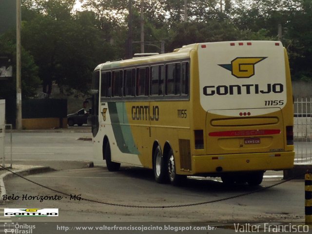 Empresa Gontijo de Transportes 11155 na cidade de Belo Horizonte, Minas Gerais, Brasil, por Valter Francisco. ID da foto: 1752718.