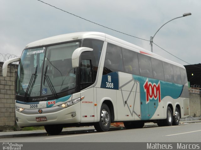 Auto Viação 1001 3008 na cidade de Rio de Janeiro, Rio de Janeiro, Brasil, por Matheus  Marcos. ID da foto: 1752529.