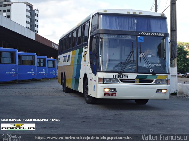 Empresa Gontijo de Transportes 11185 na cidade de Coronel Fabriciano, Minas Gerais, Brasil, por Valter Francisco. Número da foto: #1754967.
