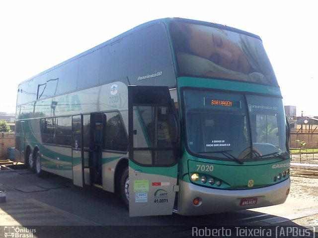 Viação Garcia 7020 na cidade de Londrina, Paraná, Brasil, por Roberto Teixeira. ID da foto: 1755629.