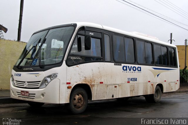 AVOA - Auto Viação Ourinhos Assis 114258 na cidade de Paraguaçu Paulista, São Paulo, Brasil, por Francisco Ivano. ID da foto: 1757275.