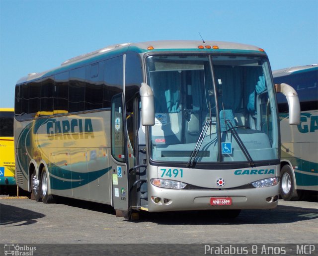 Viação Garcia 7491 na cidade de Londrina, Paraná, Brasil, por Cristiano Soares da Silva. ID da foto: 1757265.