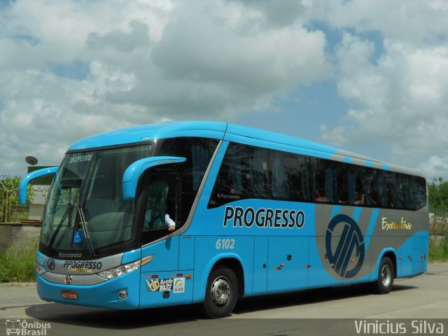 Auto Viação Progresso 6102 na cidade de Recife, Pernambuco, Brasil, por Vinicius Silva. Número da foto: #1758354.