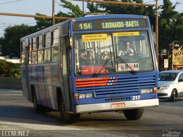 Expresso SBC 217 na cidade de São Bernardo do Campo, São Paulo, Brasil, por Luis Nunez. Número da foto: #1759349.