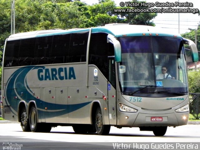 Viação Garcia 7512 na cidade de Maringá, Paraná, Brasil, por Victor Hugo Guedes Pereira. Número da foto: #1757829.