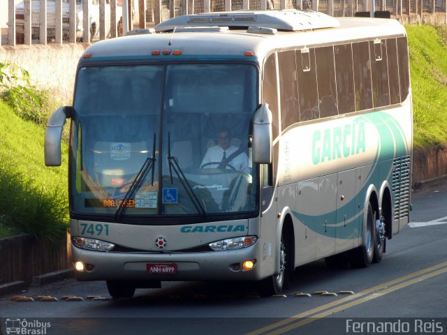 Viação Garcia 7491 na cidade de Ribeirão Preto, São Paulo, Brasil, por Fernando Reis. ID da foto: 1759142.