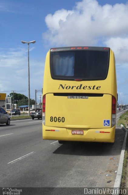 Viação Nordeste 8060 na cidade de Parnamirim, Rio Grande do Norte, Brasil, por Nícolas Vitorino Lopes. Número da foto: #1758107.
