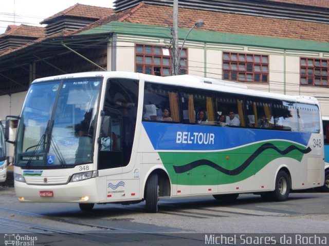 Bel-Tour Transportes e Turismo 348 na cidade de Rio de Janeiro, Rio de Janeiro, Brasil, por Michel Soares da Rocha. Número da foto: #1760552.