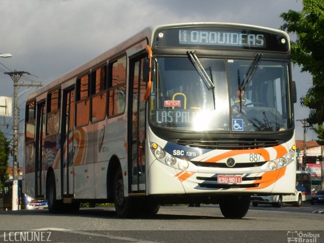 SBC Trans 887 na cidade de São Bernardo do Campo, São Paulo, Brasil, por Luis Nunez. ID da foto: 1760627.