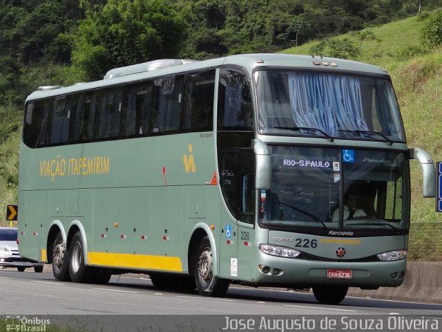 Viação Itapemirim 226 na cidade de Piraí, Rio de Janeiro, Brasil, por José Augusto de Souza Oliveira. ID da foto: 1760545.