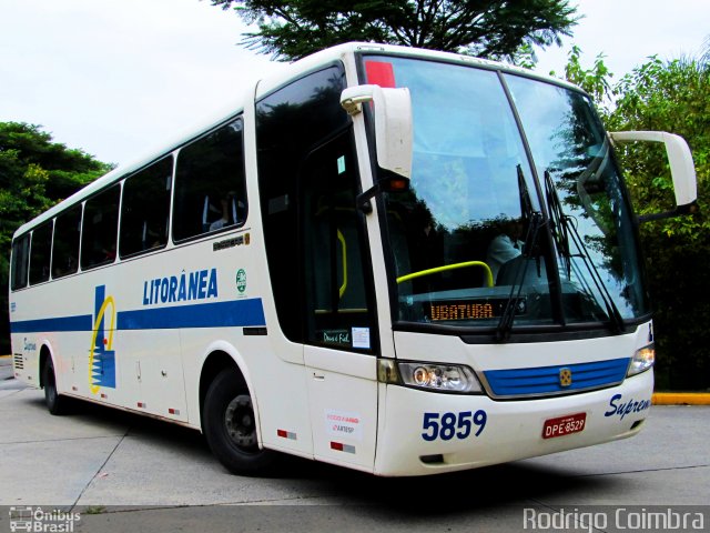 Litorânea Transportes Coletivos 5859 na cidade de São Paulo, São Paulo, Brasil, por Rodrigo Coimbra. Número da foto: #1760575.