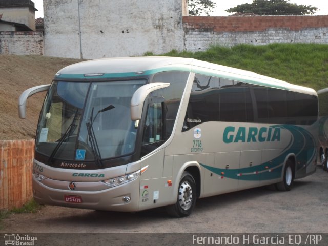 Viação Garcia 7716 na cidade de Bauru, São Paulo, Brasil, por Fernando Henrique  Garcia. ID da foto: 1762850.