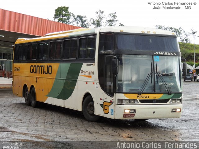 Empresa Gontijo de Transportes 15660 na cidade de João Monlevade, Minas Gerais, Brasil, por Antonio Carlos Fernandes. ID da foto: 1762898.