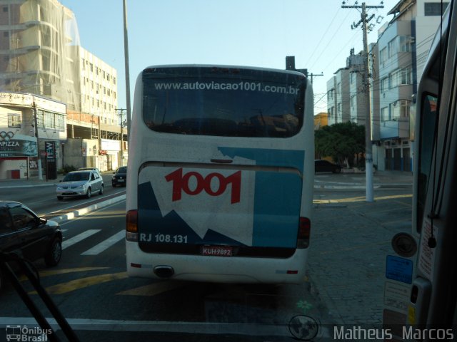 Auto Viação 1001 RJ 108.131 na cidade de Cabo Frio, Rio de Janeiro, Brasil, por Matheus  Marcos. ID da foto: 1764559.