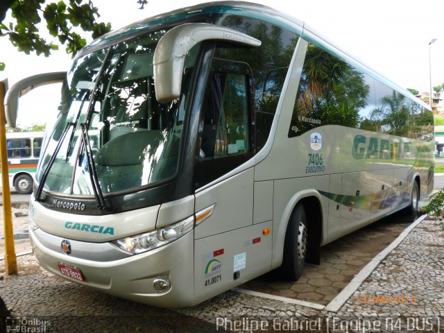Viação Garcia 7406 na cidade de Bauru, São Paulo, Brasil, por Phelipe Gabriel Campos de Souza. Número da foto: #1708908.