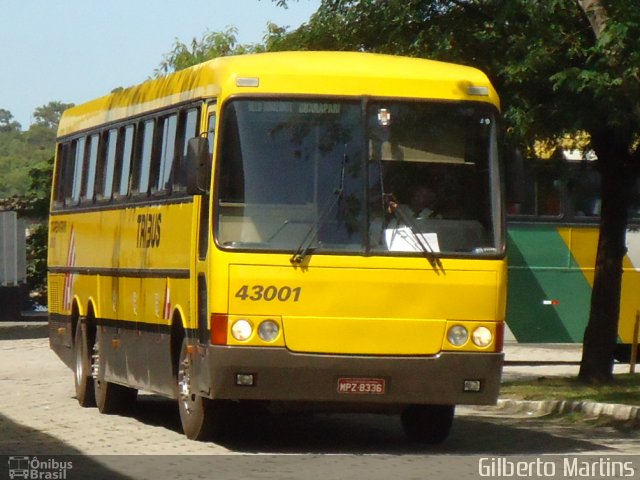 Viação Itapemirim 43001 na cidade de Vitória, Espírito Santo, Brasil, por Gilberto Martins. ID da foto: 1764860.