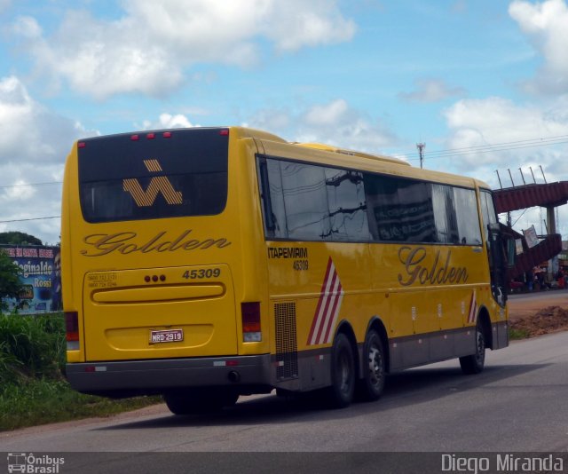 Viação Itapemirim 45309 na cidade de Santa Izabel do Pará, Pará, Brasil, por Denise Miranda. Número da foto: #1765258.