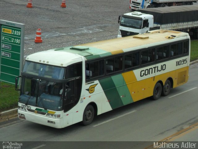 Empresa Gontijo de Transportes 11035 na cidade de João Monlevade, Minas Gerais, Brasil, por Matheus Adler. Número da foto: #1710435.