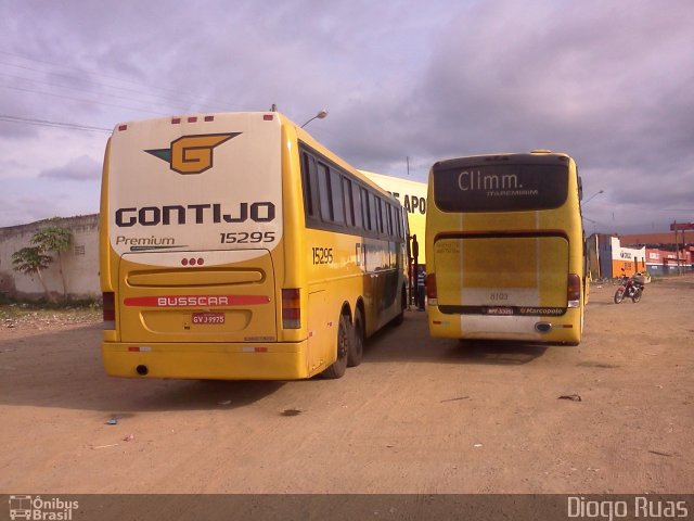 Empresa Gontijo de Transportes 15295 na cidade de Ouricuri, Pernambuco, Brasil, por Diogo Ruas. ID da foto: 1715204.